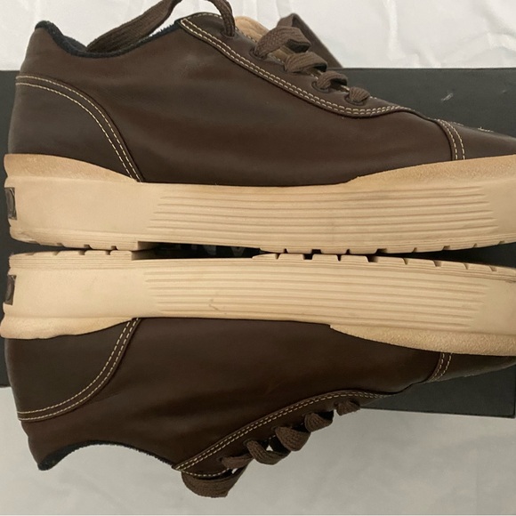 Great Vintage Chanel Sneakers SZ 38 Dark Brown Beautiful Leather Good Condition - Picture 4 of 9